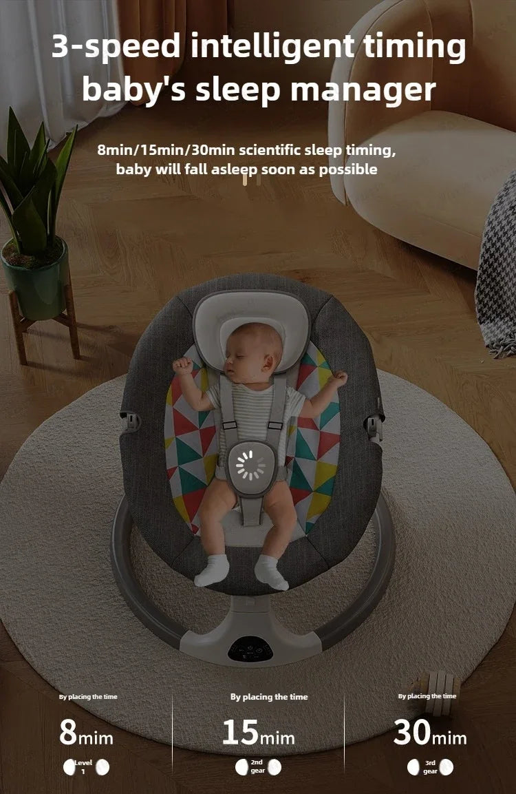 Baby Electric Rocking Chair Baby Electric Sleeping Basket Cooting Smart Rocking Chair for Children Electric Baby Swing