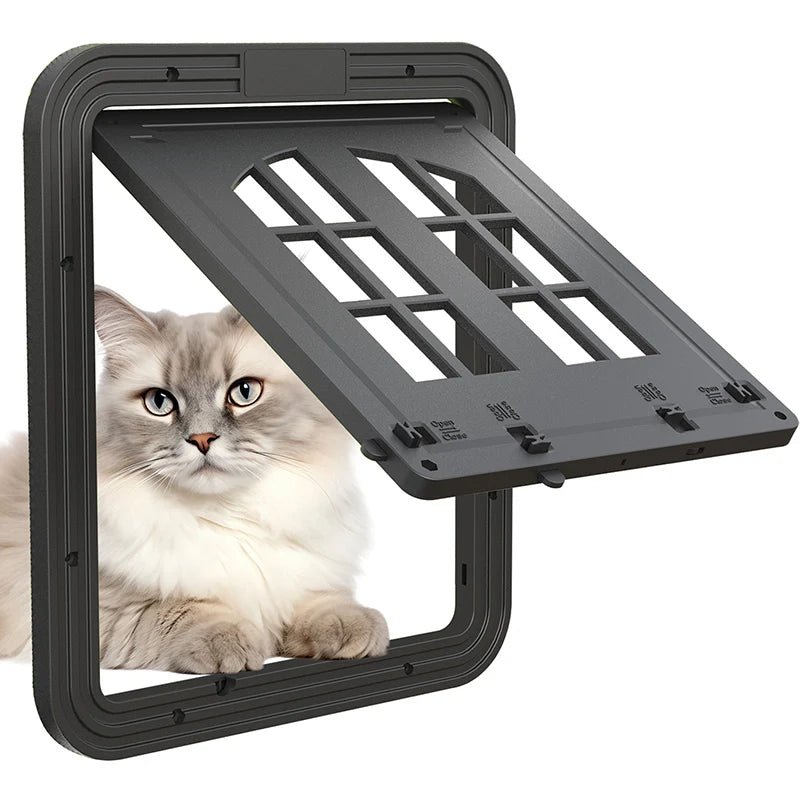Large Dog Screen Door Flap Opening Dog Door for Screen Door with 4 Entry Ways Self-Closing Pet Screen Door for Dogs Cats