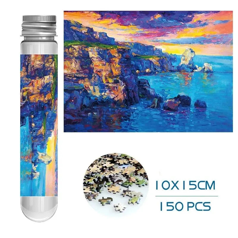 MaxRenard Jigsaw Puzzle Mini Pieces 150pcs Test Tube Educational Toy Family Game Portable Leisure Toy