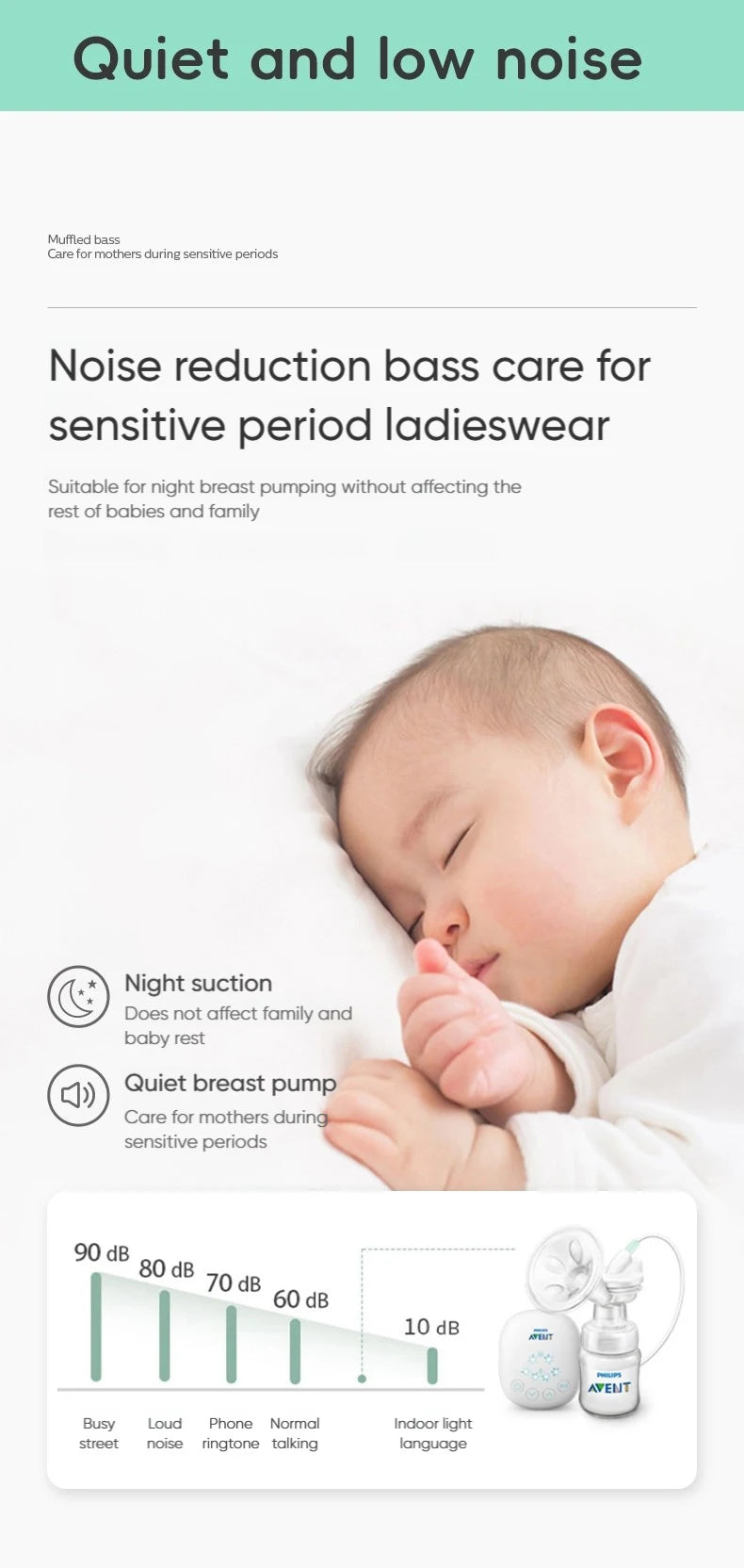 PHILIPS AVENT Electric Breast Pump 2 Modes USB Chargable Silent Portable Milk Extractor Automatic Milker Portable Breast Pump