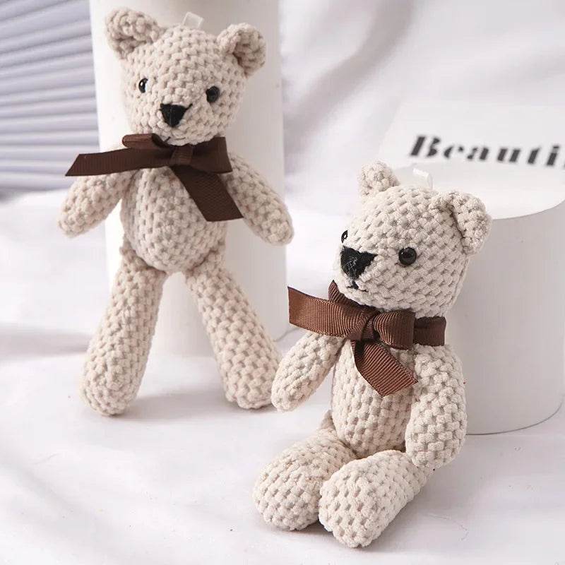 Kids Plush Animals Toys Cute Bear Stuffed Bags Key Pendant Dolls Gifts Birthday Wedding Party Decor Children Baby Bear Stuffed - AIAZ