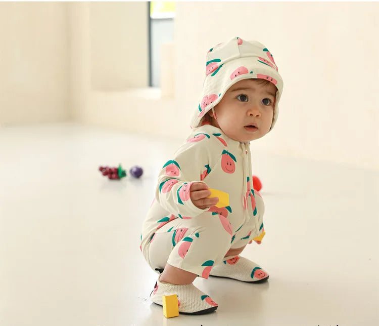 Children's one-piece swimsuit sun protection quick-drying baby underwater swimming suit boys and girls swimwear toddler swimsuit