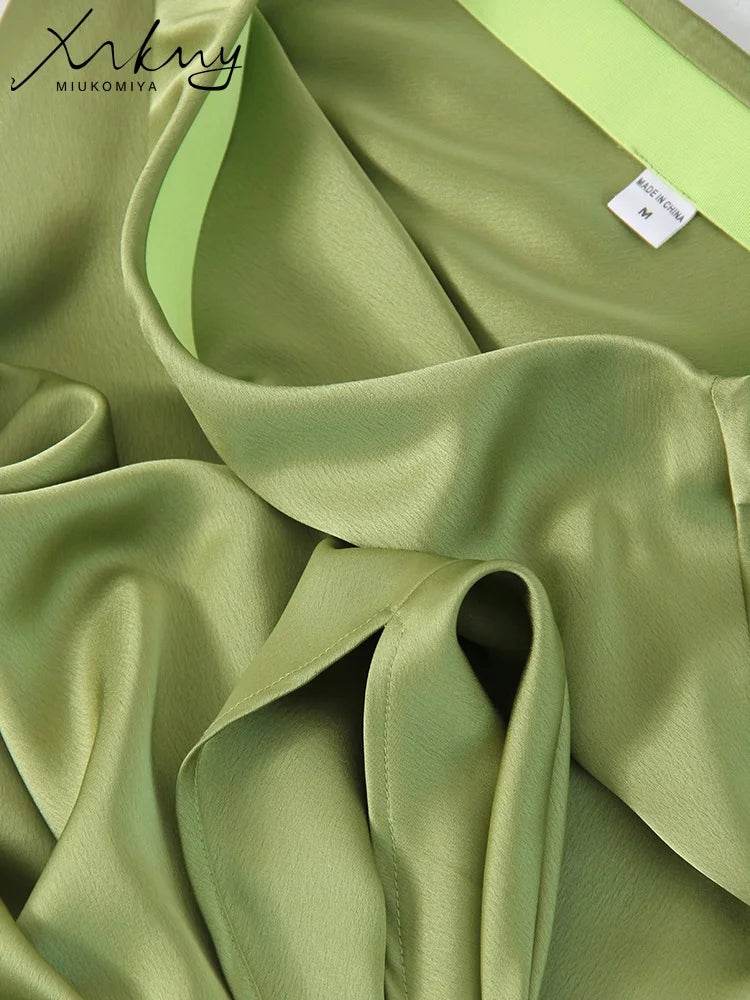 Long Satin Skirts For Women Summer High Quality Skirt With Slit On The Side Silk Elegant Black Maxi Luxury Women's Skirts 2025 - AIAZ