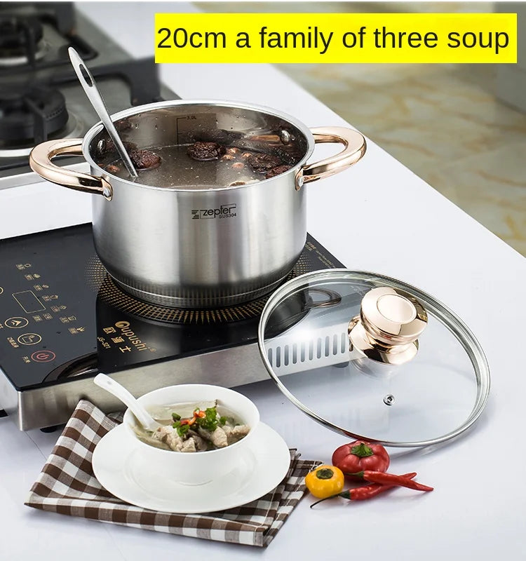 Premium Induction Cookware Set, High-Grade Inox Casseroles, Frypan, Saucepan, Kitchen Utensils & Tools, Efficient Cookware
