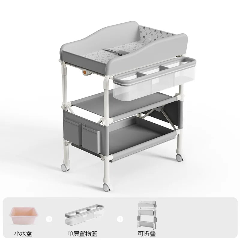 Diaper Table Baby Care Table Portable Multifunctional Foldable Shampooable Baby Diaper Table