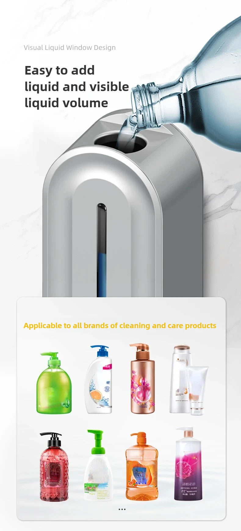 420ML Wall-mounted Automatic Liquid Soap Dispensers Kitchen Touchless Induction Sensor Hotel Malls Bathroom Accessories