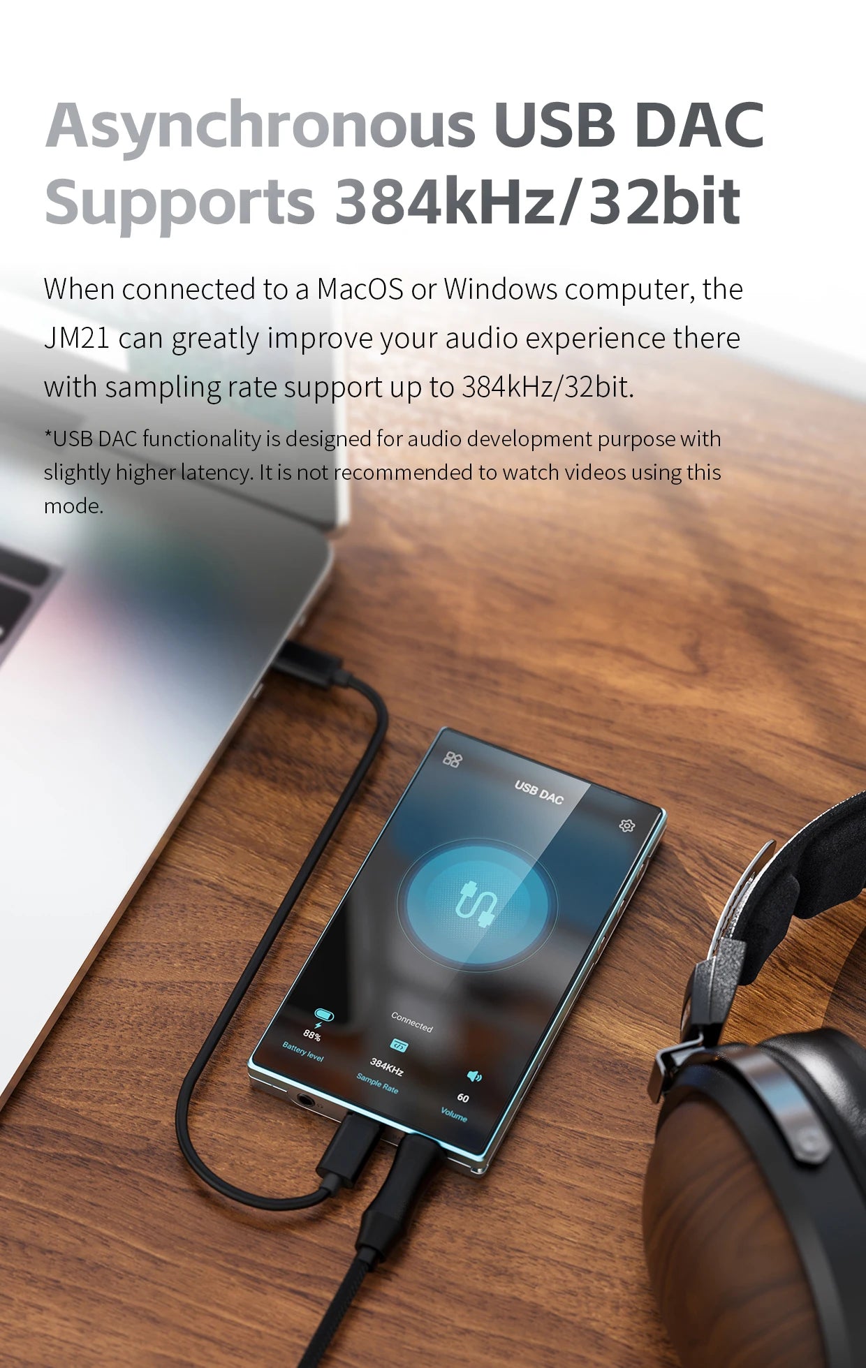 FiiO JM21 Android 13 Hi-Res Music Player MP3 with Snapdragon 680, Bluetooth WiFi USB DAC 12.5H Playtime