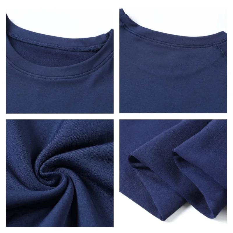 Men Undershirts Men's Winter Thermal Underwear Thin Fleece Elastic Compression Fitness For Winter Sports First Layer Wear - AIAZ