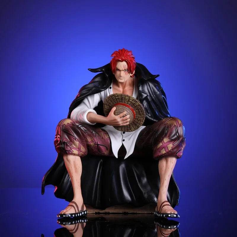 17cm One Piece Shanks Anime Figures Film Red Yonko Red Hair Shanks Action Figure PVC Statue Figurine Model Decoration Doll Toys - AIAZ
