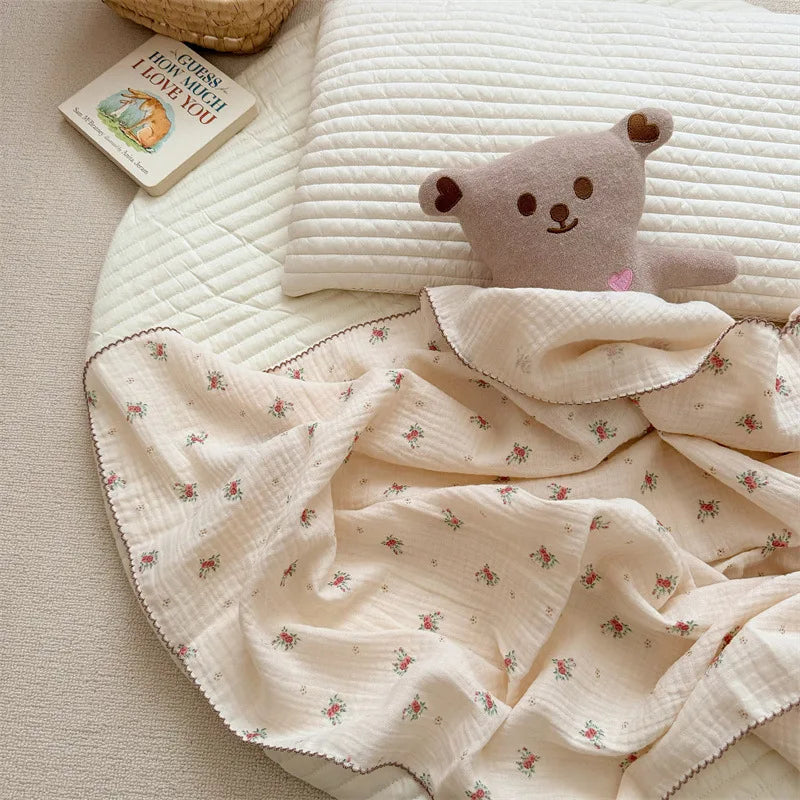 Baby Blanket Newborn Summer Muslin Swaddle Blankets Baby Wrap Cotton Soft Receiving Blankets Bedding Crib Quilt Stuff Bath Towel