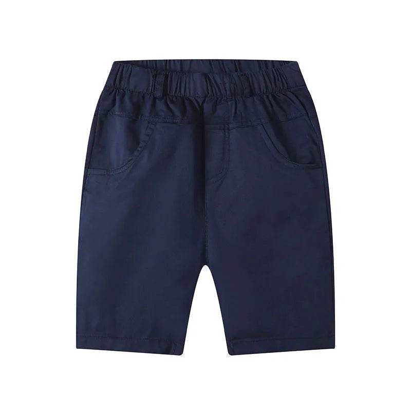 Summer Boys Shorts Solid Color Children's Cargo Pants Teenager School Capris Woven Baby Casual Pants Kids Trousers Clothing - AIAZ