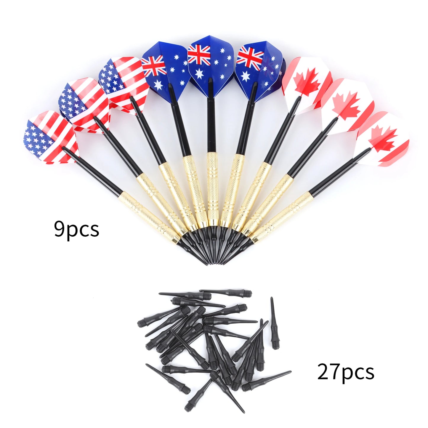 Best Selling 12 Pcs Darts Professtional 4g Safety Soft Tipped Darts 36 Plastic Tips 174g Electronic Dartboard Target Accessories