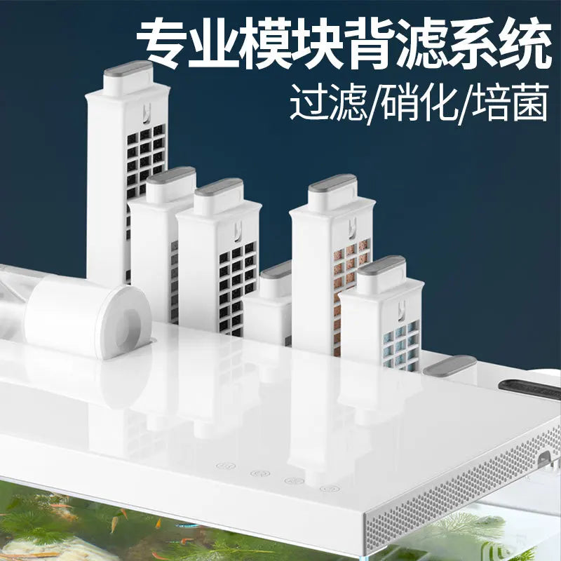 Fish tank living room desktop desk glass back filter aquarium smart S600wifi controllable