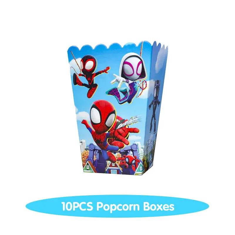 Spidey And His Amazing Friends Birthday Decoration Party Supplies Paper Cups Plates Napkins Tableware Tablecloth Kids Balloons - AIAZ
