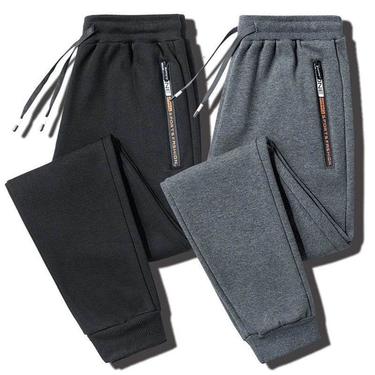 2025 Autumn Men's Sport Pants Casual Knitted Trousers With Zipper Pockets Solid Color Jogger pants Male pantalon chandal hombre - AIAZ