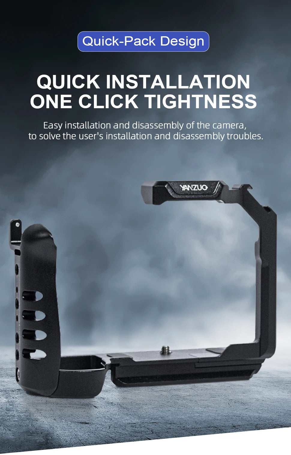 YANZUO Portable Camera G9 Rabbit Cage Kit Suitable For Panasonic Lumlx G9 Camera Metal Protective Frame 1/4 Hole Camera Cage