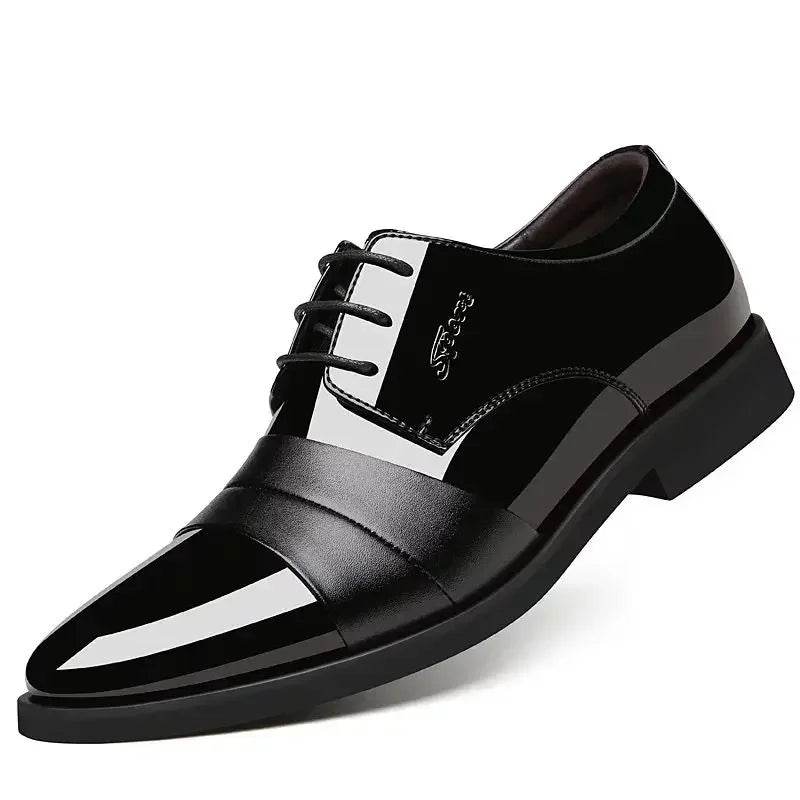 Business Men's Formal Shoes Official Leather Casual Social Shoe Male Black High Quality Fashion Gentleman 2024 Style Legitimate - AIAZ