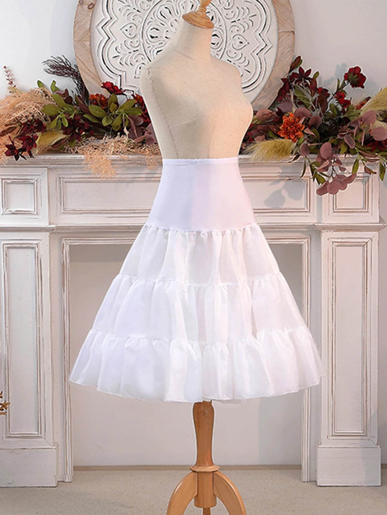 Skirts women black petticoat crinoline underskirt satin under skirt for dresses interior combination tutu skirt for girl no hoop - AIAZ