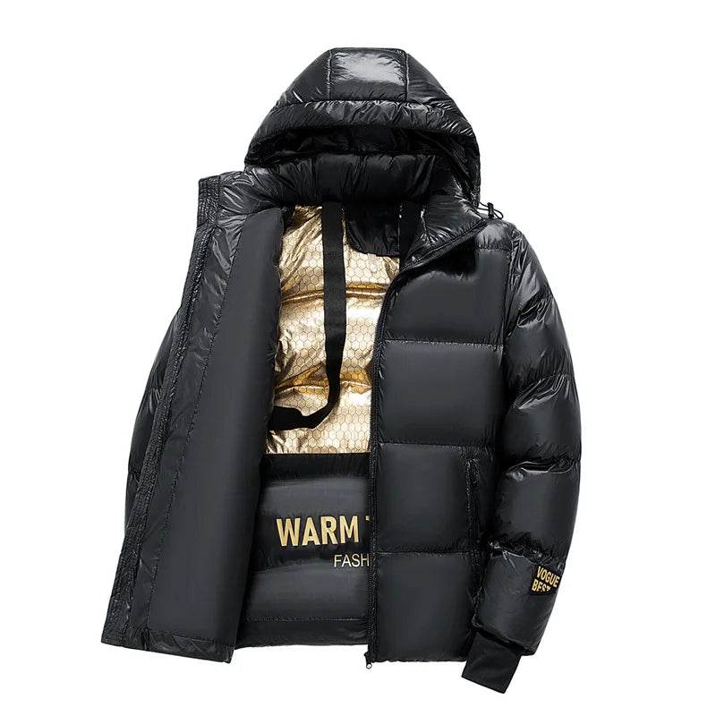 Men's Winter Coat Hooded Padded Jacket 2025 woman Heavyweight Warm Thick Thermal Outerwear Black Cold Weather Casual Streetwear - AIAZ