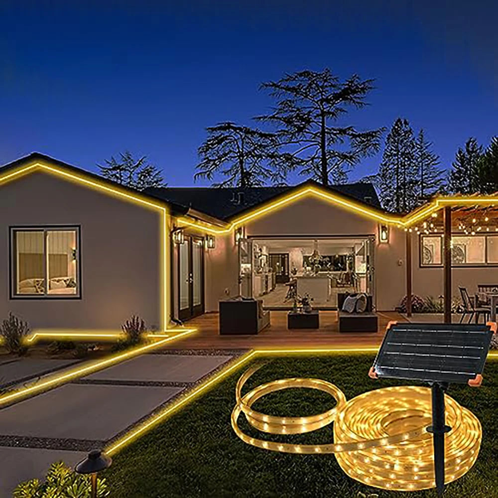 Outdoor Solar LED Strip Light Strip With IP65 Waterproof 5M Light Strip Suitable for Outdoor Courtyard Decoration LED Lights
