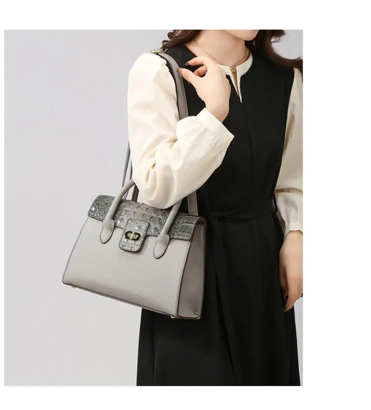 Embossed Handbag for Women 2025 New Fashionable Spacious Soft Leather Woven Rope Shoulder Hand Carry Crossbody Bag