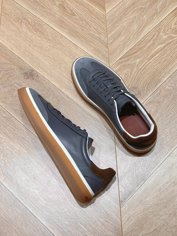 Real Leather Deqin oes ex Casual Cross Bule Sle Spring Summer Color Blo Leisure Board oes Trendy Women's Men's