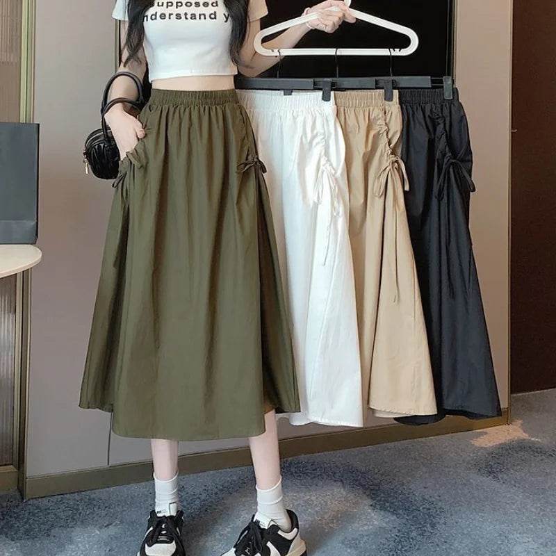 Skirts For Women Chubby Woman Skirt Drawstring Cargo New In Cheap Stylish Chic And Elegant Offer Aesthetic Hot Clothing Sales V - AIAZ