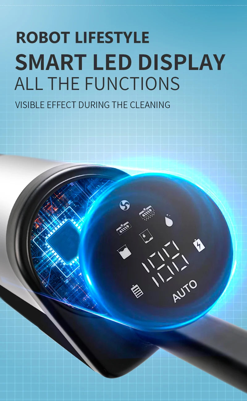 Cordless Vacuum Cleaner for Wet And Dry Cleaning RL8Pro, Smart Washing for Home Multi Surface Floor,14000Pa, Self-drying