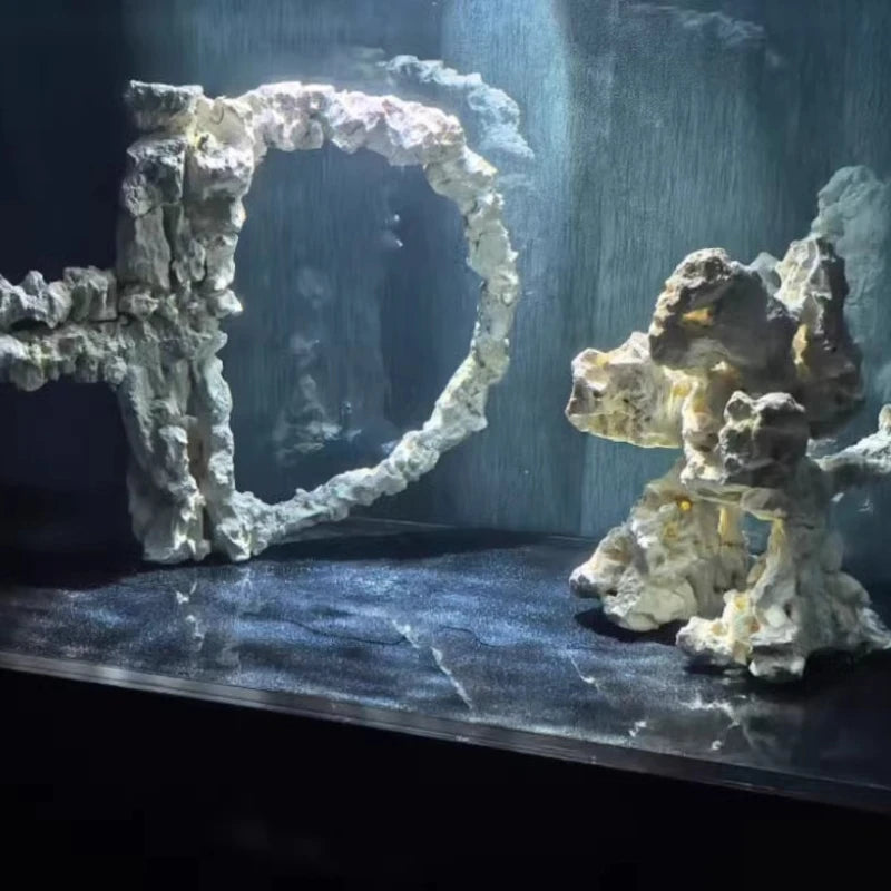 Sea Water Fish Tank Coral Reef Landscape Natural Coral Stone Coral Cultivation Base DIY Originality Scenery