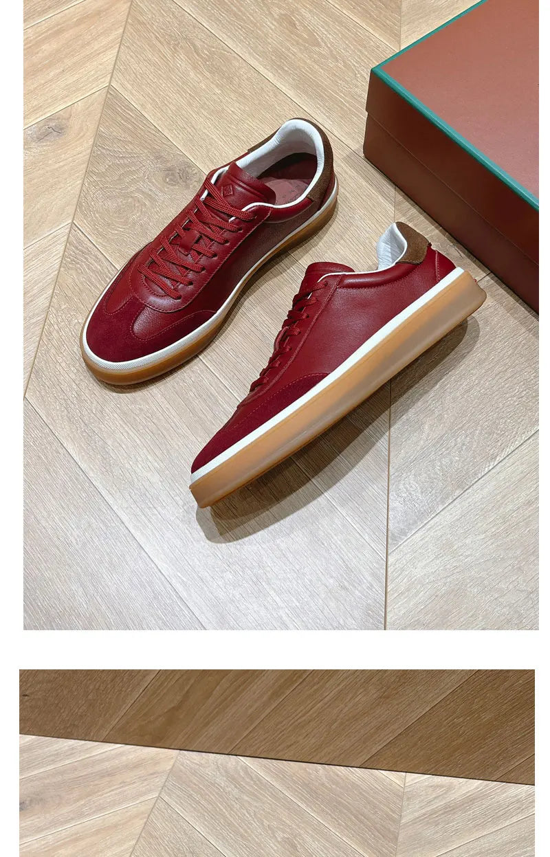 Real Leather Deqin oes ex Casual Cross Bule Sle Spring Summer Color Blo Leisure Board oes Trendy Women's Men's