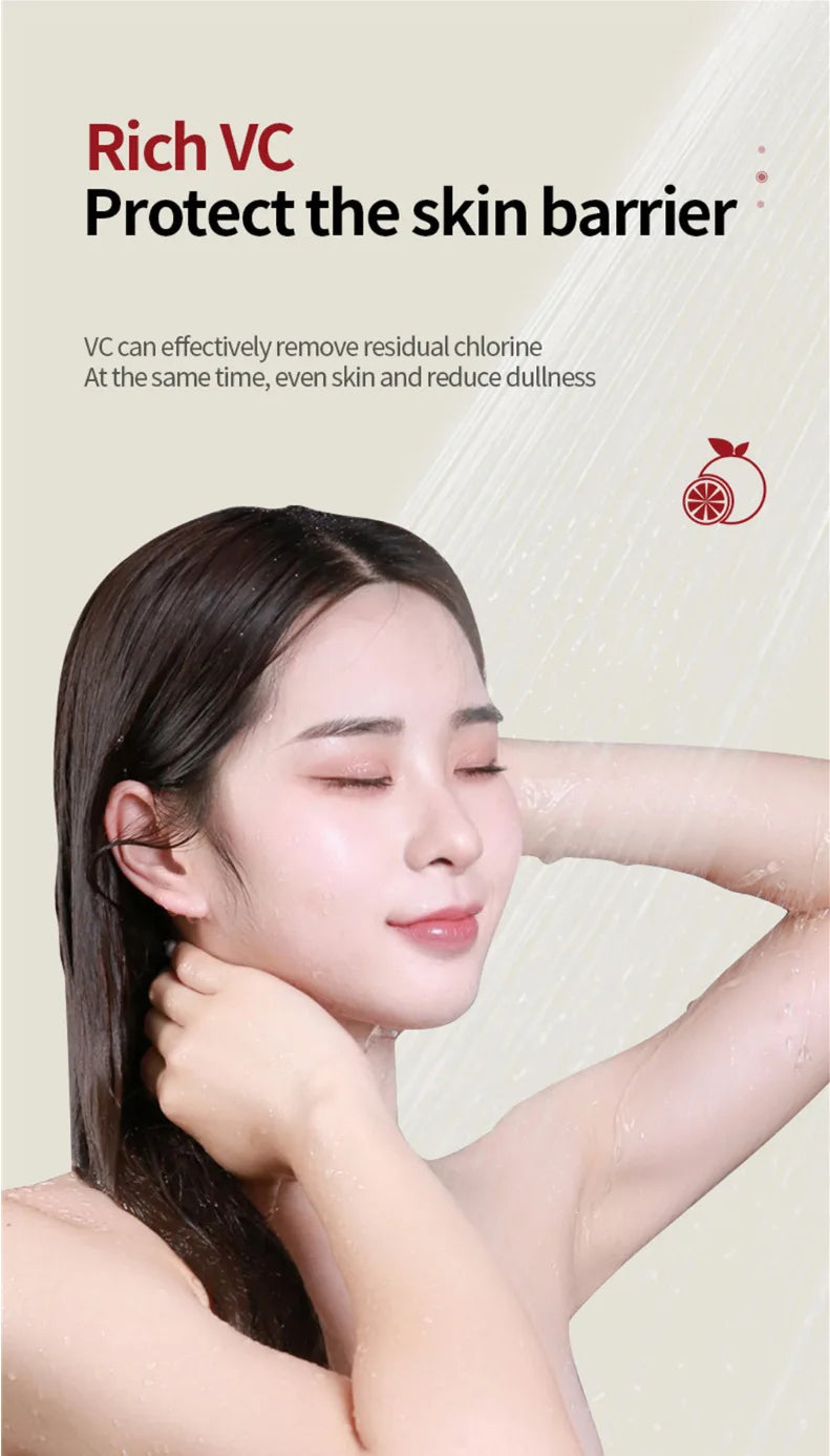 High end fragrance shower showerhead with carbon fiber filter element for filtering fragrance and skin care showerhead