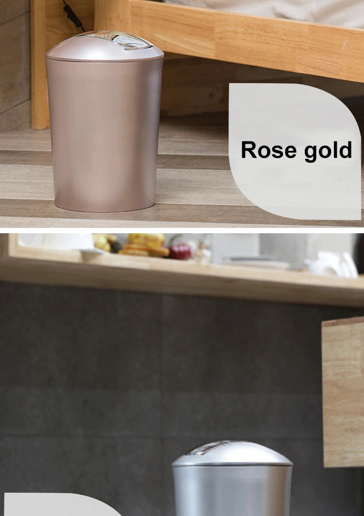 Golden Paper Holder Wall-mounted Toilet Brush Plastic Creative Toilet Paper Box Nordic Trash Can Waste Bins Bathroom Accessories