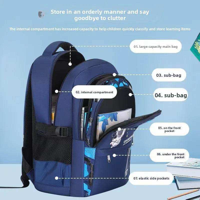 2025 New Backpack for Students Children with Large Capacity and High Aesthetic Value. Ins Lightweight Backpack for Space Boys - AIAZ