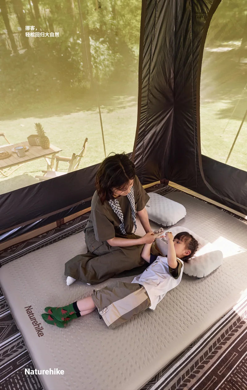Naturehike 2025 New Self Inflating Air Mattress 6cm Thicken Ultralight Picnic Sleeping Pad Folding Outdoor Camping Air Mat
