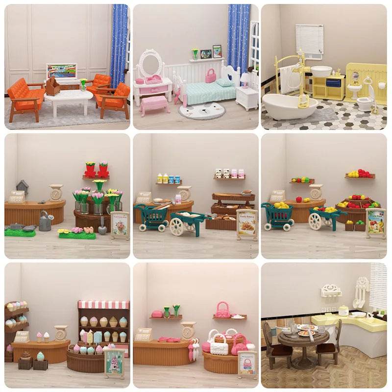 mini supermarket shopping games dollhouse furniture accessories Intellectual education toys for kid family interaction toys - AIAZ