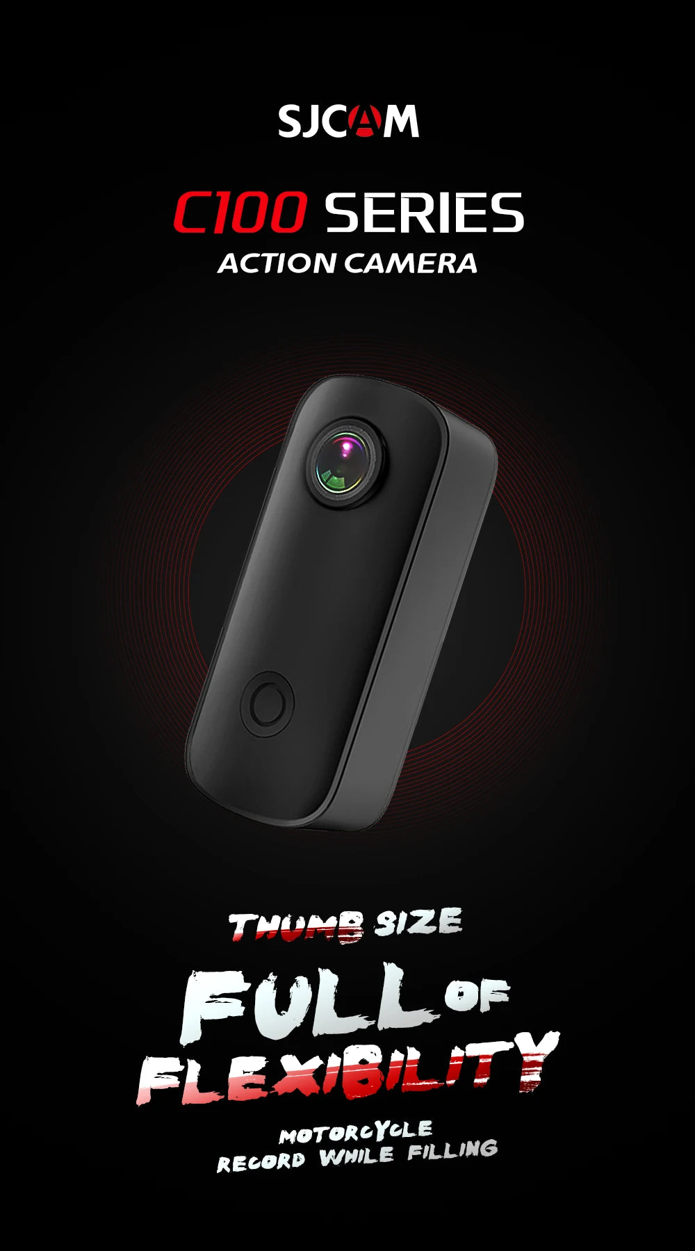 SJCAM C100 Plus Action Cam 4K Electronic Image Stabilization 2.4G WiFi 30M Waterproof With Case Sport Camera Black White