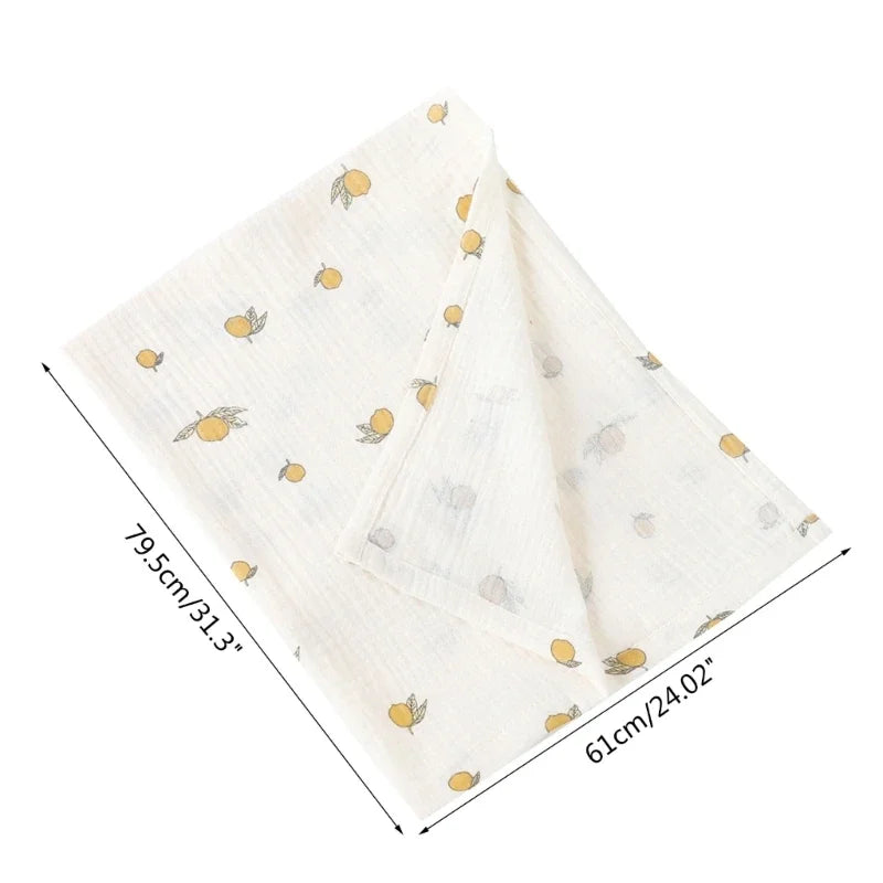 Baby Cotton Muslin Swaddle Blanket Floral/Animal Print Stroller Blanket Infant Diaper Newborn Receiving Blanket