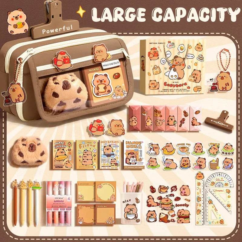 Back To School Supplies Set Cute Pencil Case For Girls Aesthetic Stationery Return To Classes Useful Accessories Scholar Kit - AIAZ