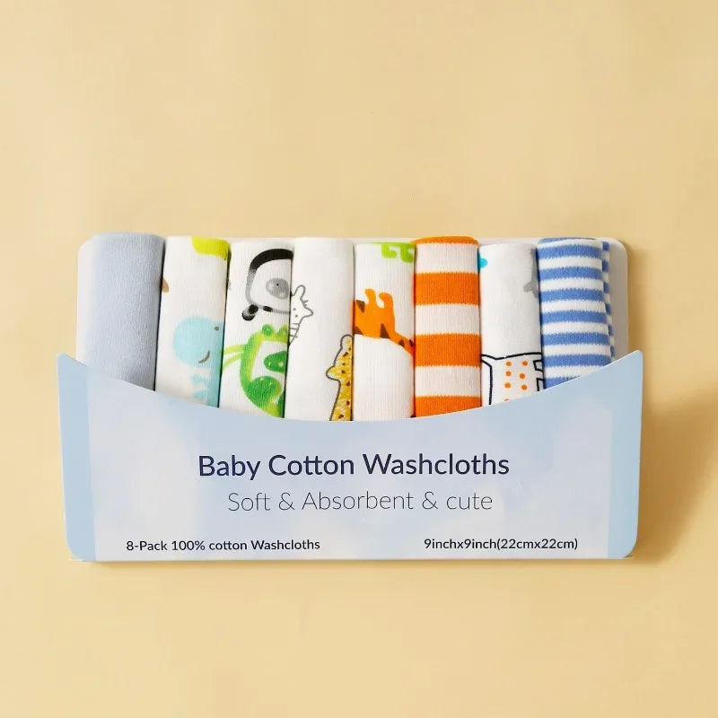 5/8 Pcs Cotton Newborn Baby Towels Set Saliva Towel Nursing Towel Baby Boys Girls Bebe Toalha Washcloth Handkerchief Cloth Wipes