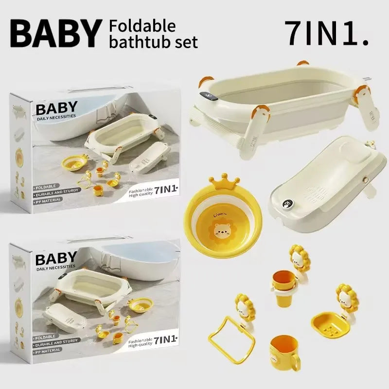 Children's Foldable Bathtub Set, Multi-functional and Cute Baby Bathing Set Baby Products