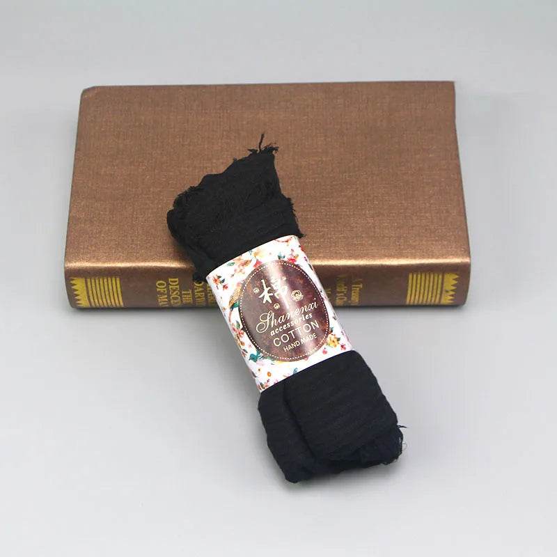 Muslim Hijab For Women Crinkle Hijab Scarf Soft Cotton Solid Color Islamic Bandana Eid Muslim Turban - AIAZ