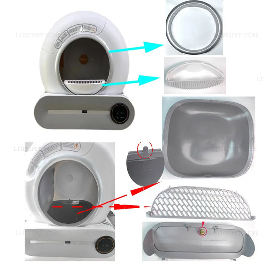 Automatic Cat Litter Box Accessories Bin Door Collecting Feces Bottom Capsule Garbage Bag for Cat Toilet Litter Box