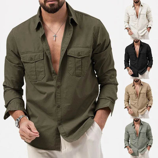 Men Shirt Mens Business Casual Shirts 2020 New Arrival Men Famous Brand Clothing Army Green Long Sleeve Camisa Masculina - AIAZ