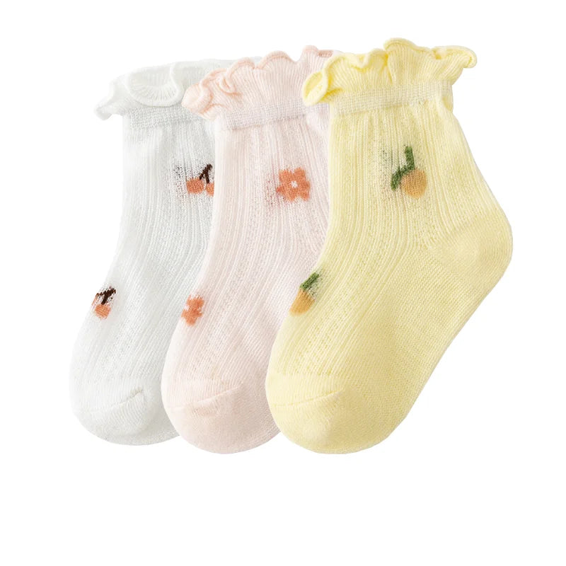 3Pair/lot New Newborn Baby Socks Summer Thin Casual Kids' Baby