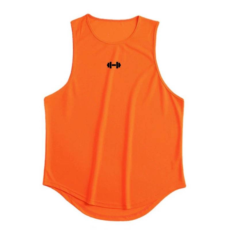 Summer Men's Gym Tank Top Fitness Training Clothing Quick-drying Loose Bodybuilding Sleeveless Shirt Men Fashion Basketball Vest - AIAZ