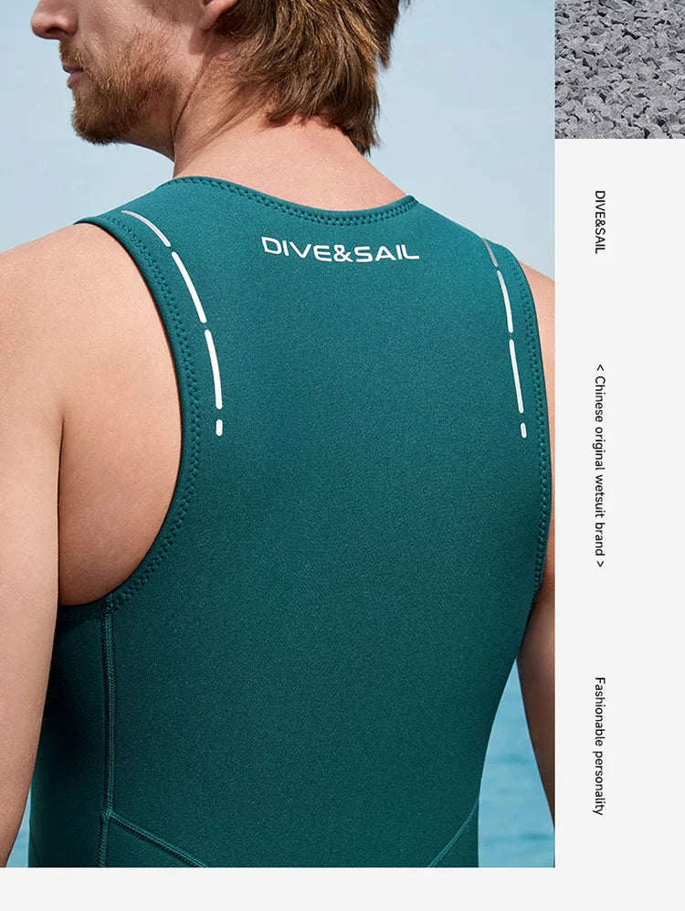 2MM Diving Pants Sunscreen Cold Proof Warm Men Women Neoprene Diving Vest Sleeveless Wetsuit Top Surfing Snorkeling