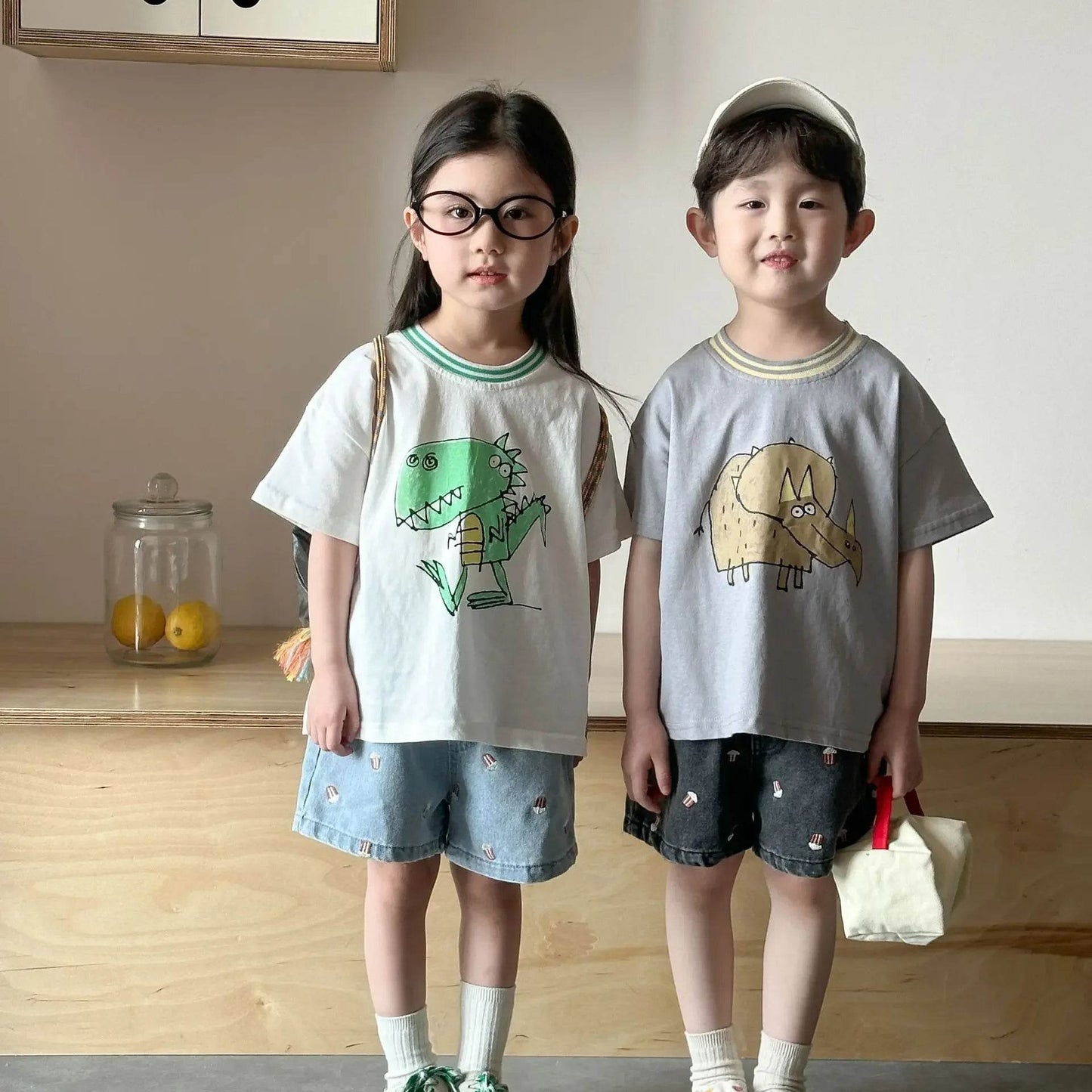 Fashion Cartoob Print Denim Kids Shorts Girls Pants Summer 2025 New Boys Summer Clothes Baby Loose Casual Pants - AIAZ