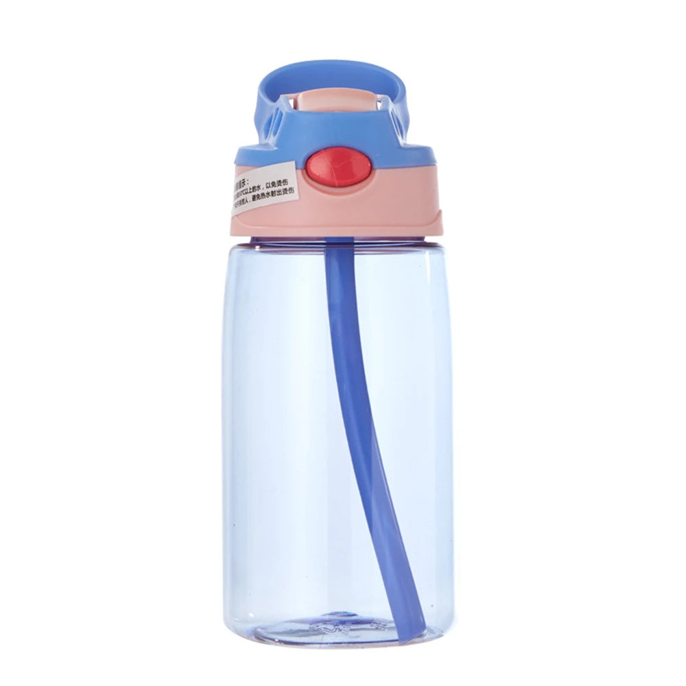 480ML Kids Water Cup Creative Cartoon Baby Feeding Cups With Straws Leakproof Water Bottles Outdoor Portable Children's Cups