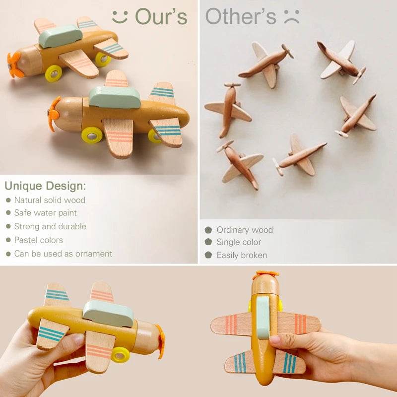 Wooden Train Birthday Toy Montessori Toys Baby Educational Toys Wooden Trolley Baby Learning Toys Number Of Wood Baby's Toys - AIAZ