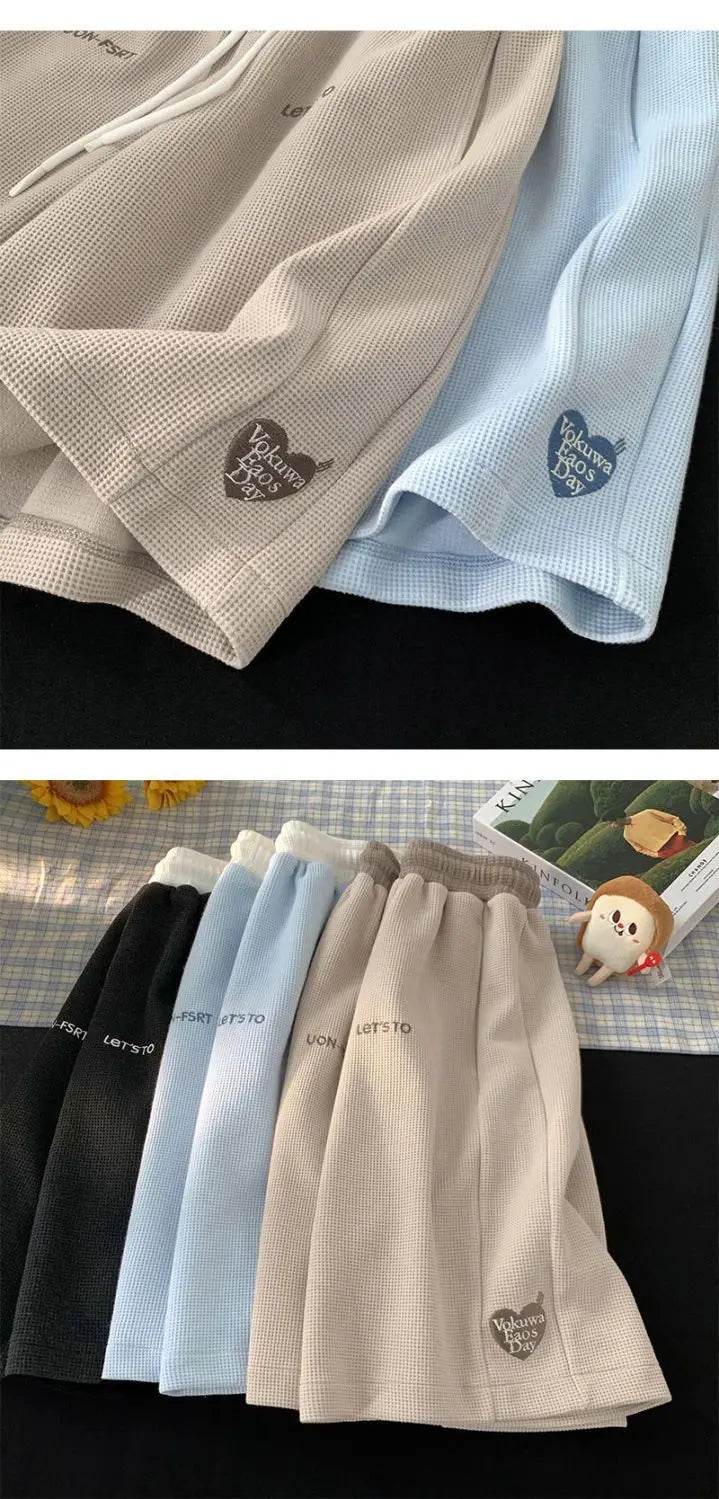 Men's Five-point Shorts Summer 2025 Korean Version Embroidered Loose Versatile Casual Shorts Trendy Sportswear - AIAZ